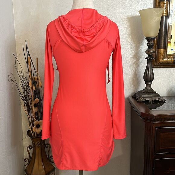 Athleta Wick It Wader Hooded Coverup Coral Size XXS - Picture 4 of 14